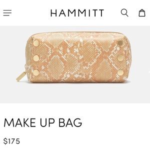 NWT HAMMITT MAKE UP BAG Toast Tan Snake